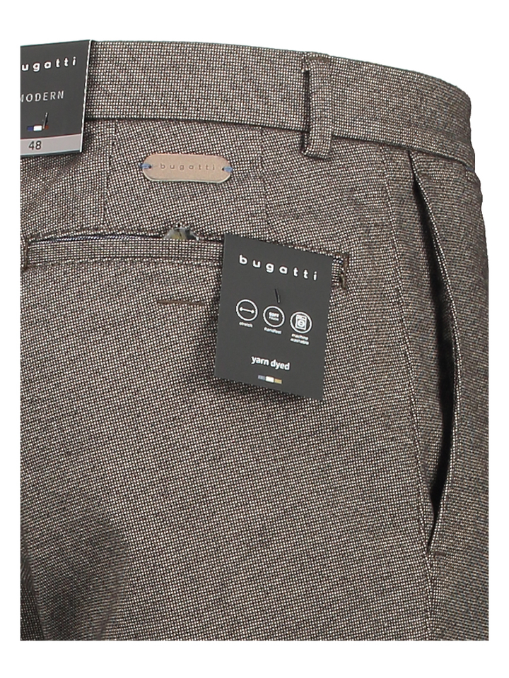 Bruine modern fit broek Bugatti