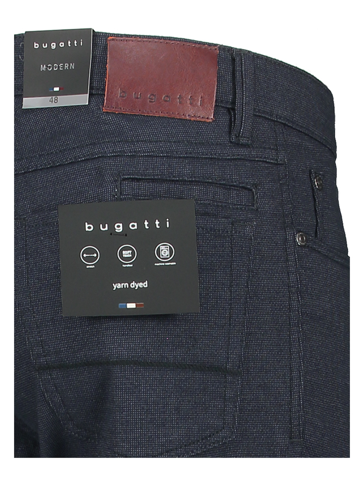 Blauwe modern fit broek Bugatti 