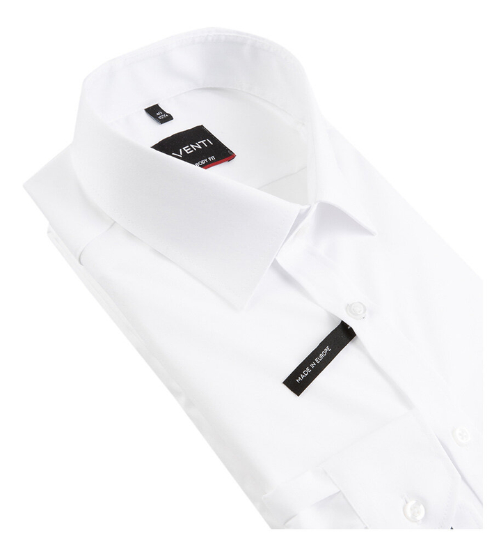 Wit katoenen gekleed hemd slim fit met extra lange mouwen Venti