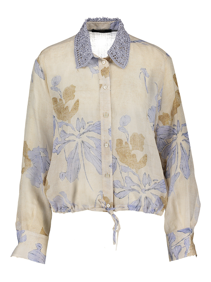Doorzichtige bloes in bloemenprint en speciale kraag Seventy 