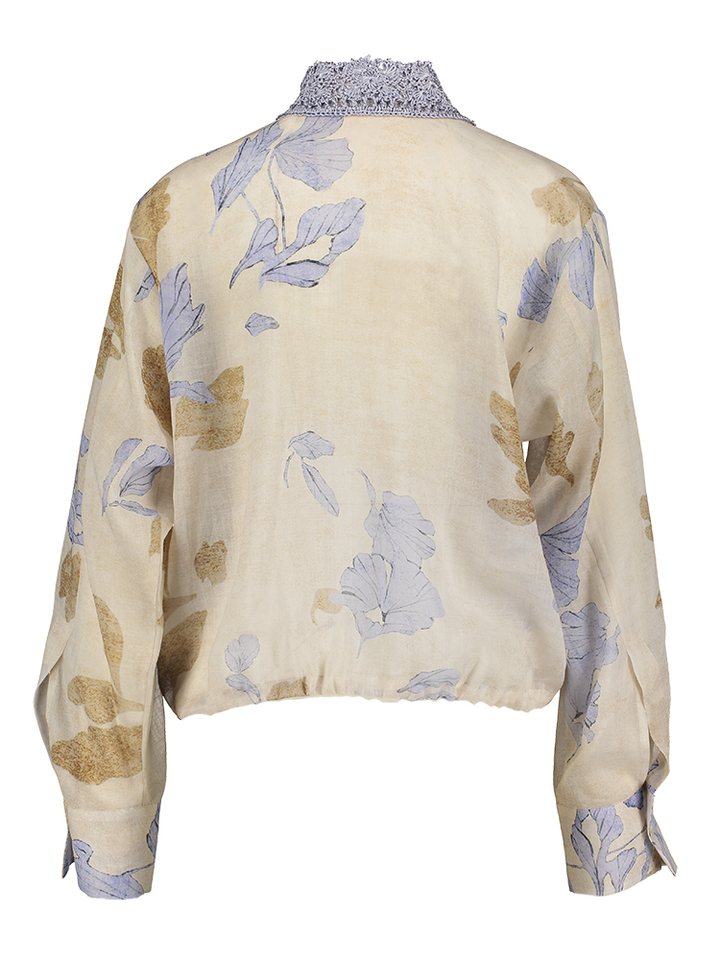 Doorzichtige bloes in bloemenprint en speciale kraag Seventy 