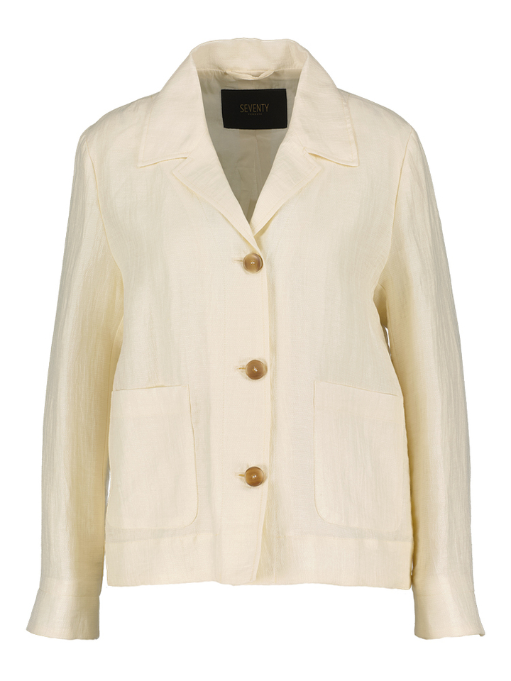 Ecru blazer met structuur Seventy 