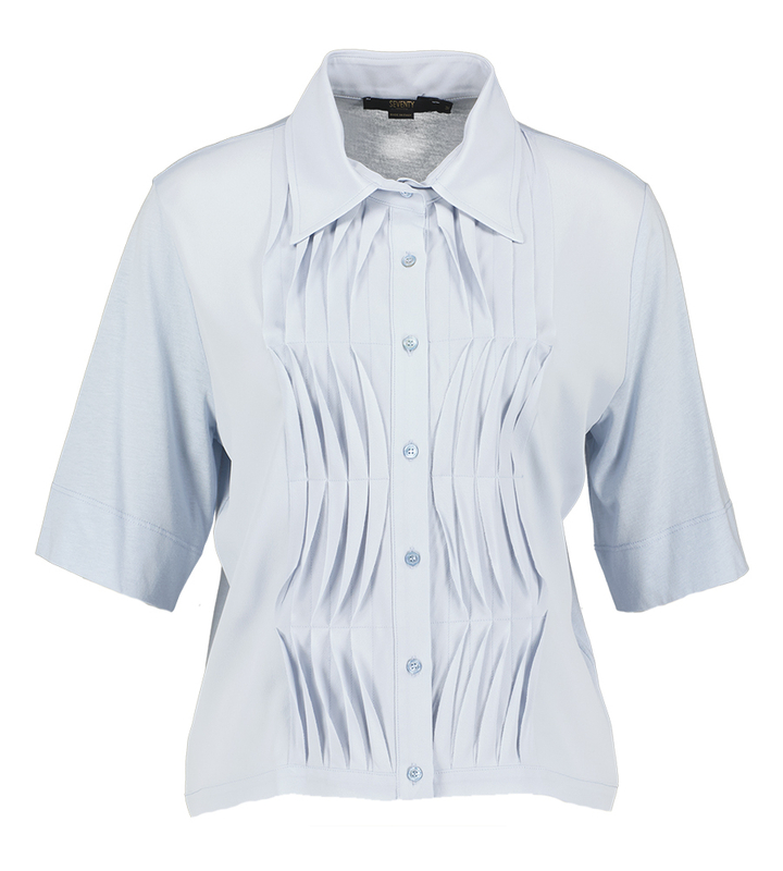 Blauwe bloes met plooidetail Seventy