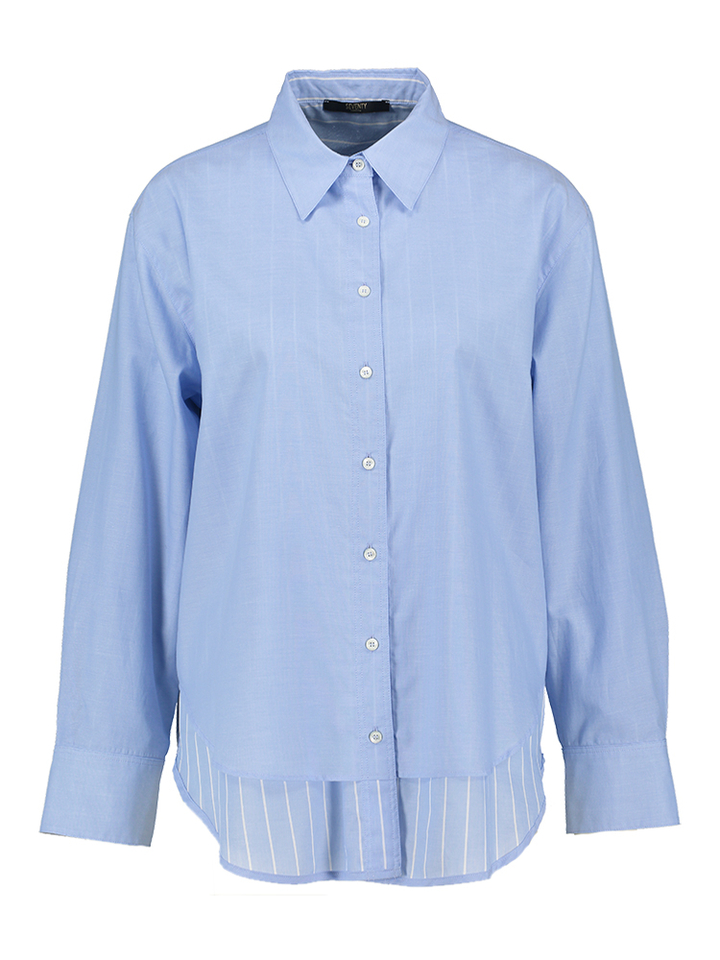 Blauwe bloes met streep detail Seventy
