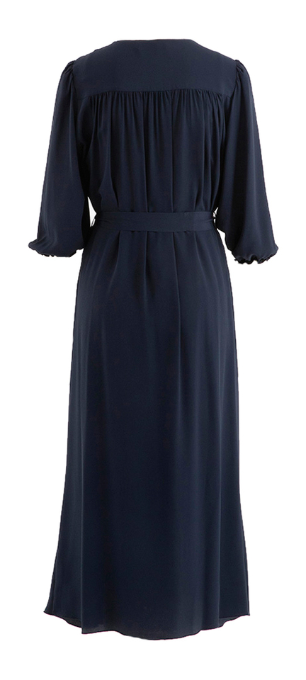 Marineblauw zijde kleed AB Seventy