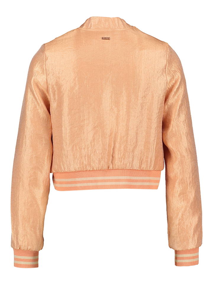 Oranje glanzend vestje met gestreepte boord Roxanne Blue Bay 