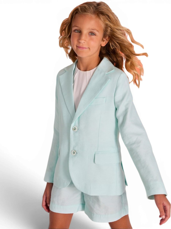 Groene blazer met knopen Rebecca Blue Bay