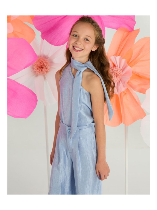 Blauwe wijde broek Thea Blue Bay