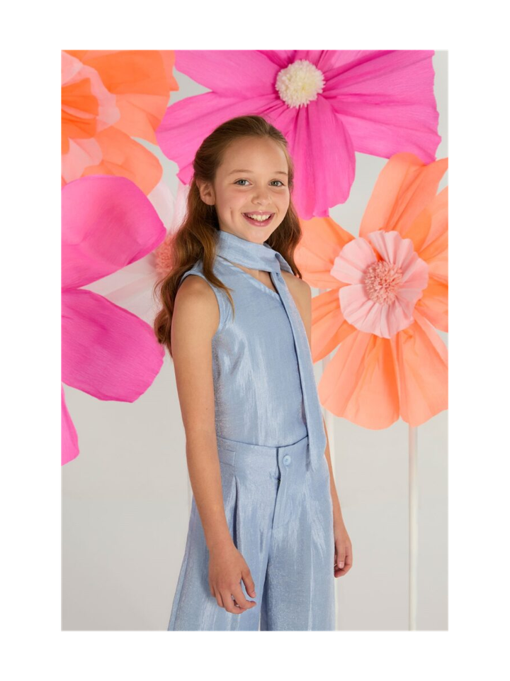 Blauwe wijde broek Thea Blue Bay 