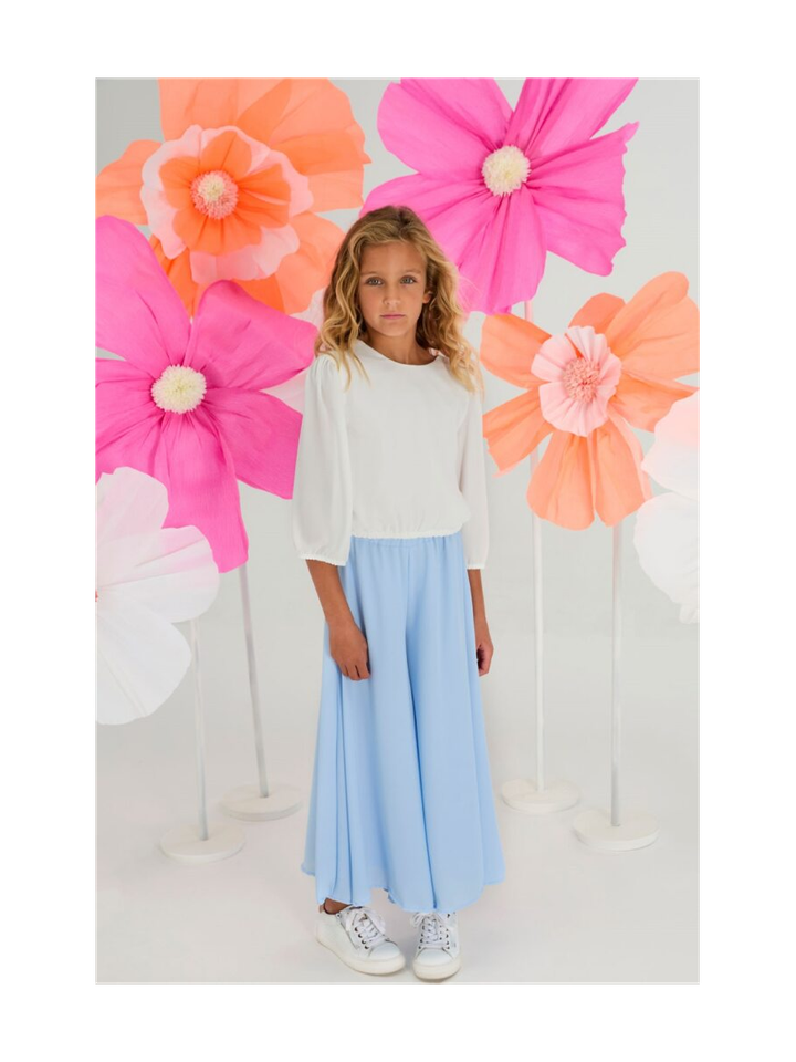 Blauwe wijde broek Trix Blue Bay 