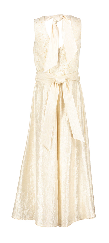 Goud kleurige jumpsuit stuctuur top Zara Blue Bay