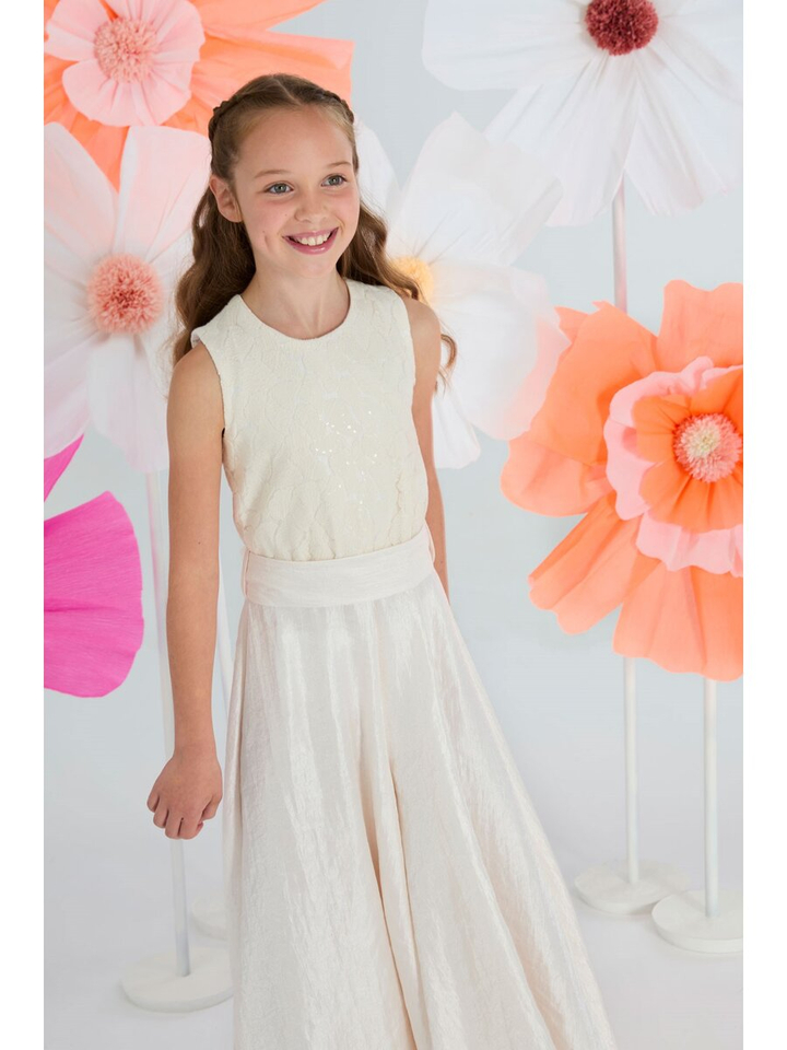 Goud kleurige jumpsuit stuctuur top Zara Blue Bay