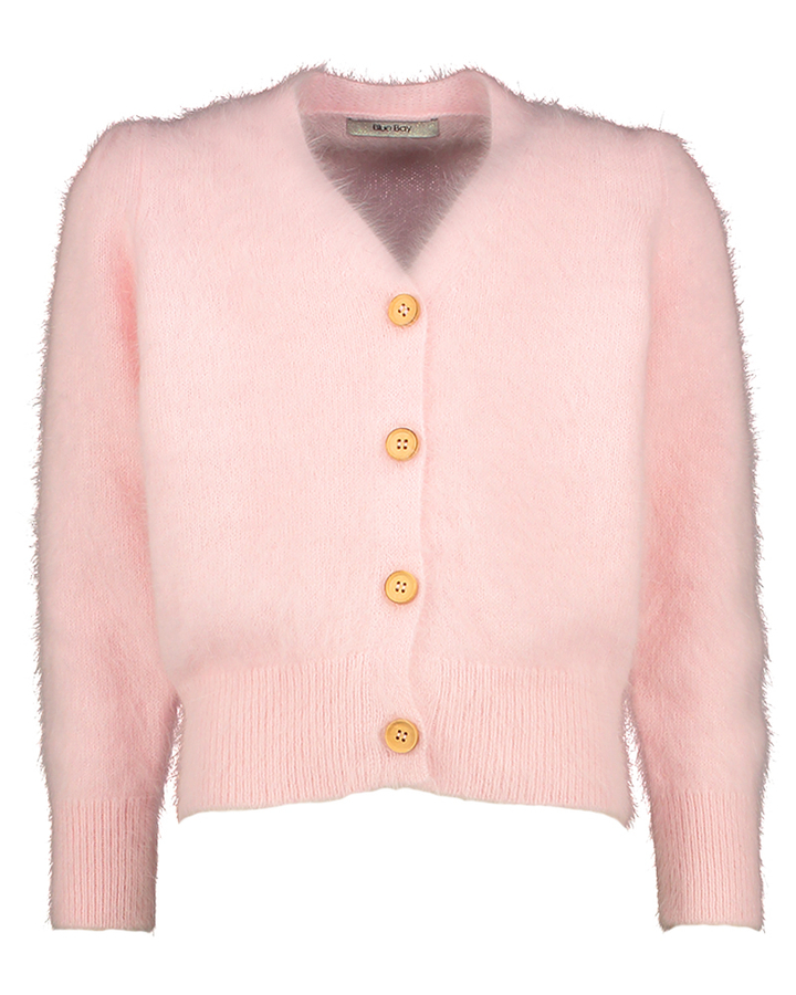 Poederroze zachte gilet Phoebe Blue Bay