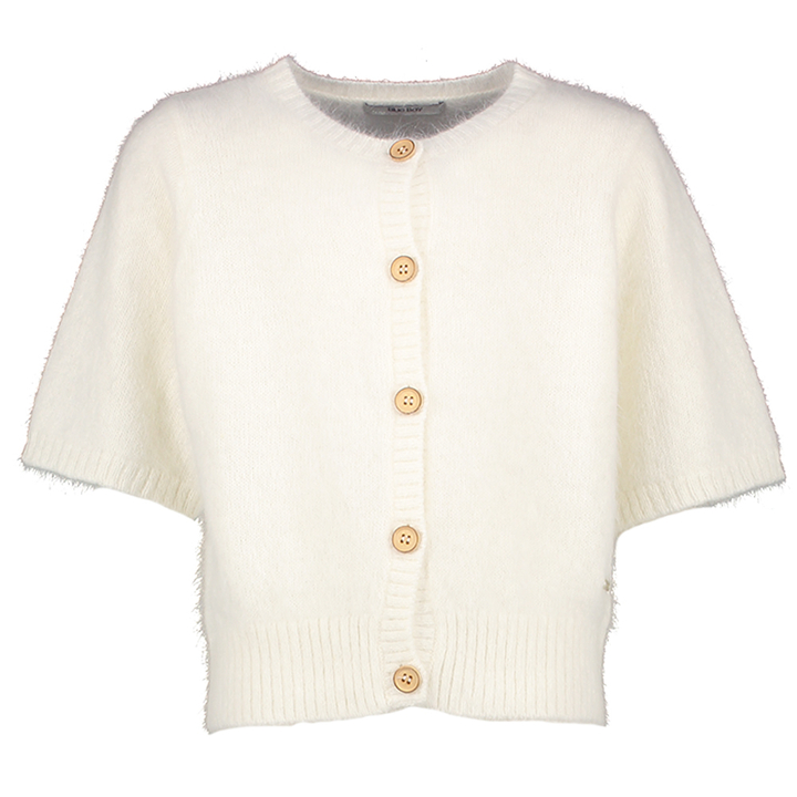 Ecru zachte cargdigan met korte mouwen Paige Blue Bay