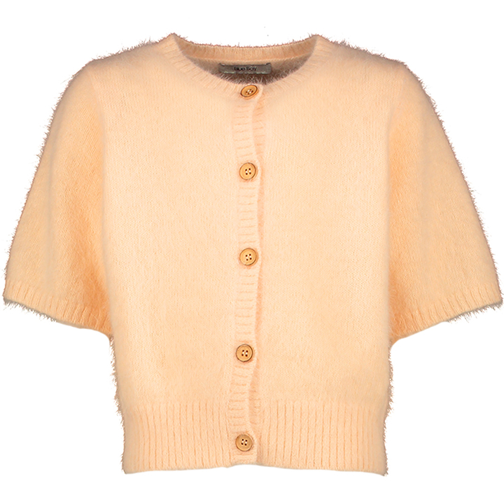 Abrikooskleurige zachte gilet met korte mouwen Paige Blue Bay 