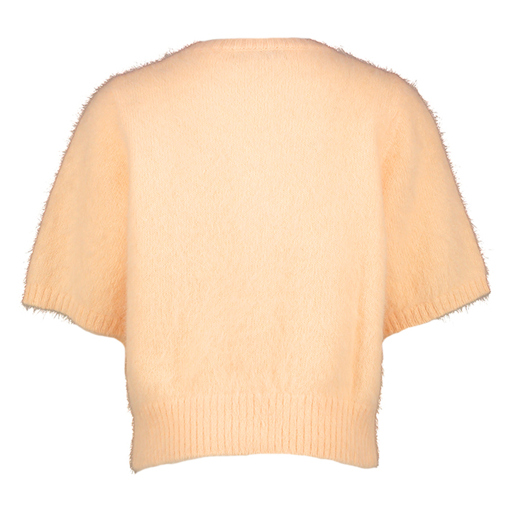 Abrikooskleurige zachte gilet met korte mouwen Paige Blue Bay 