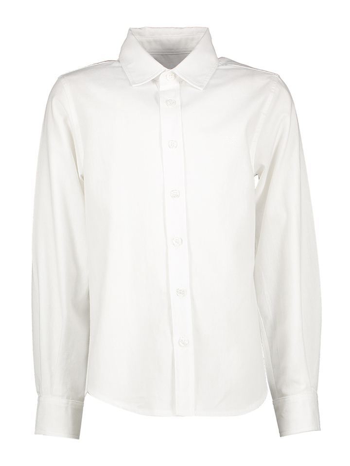 Wit katoenen hemd met logo Klaus Blue Bay