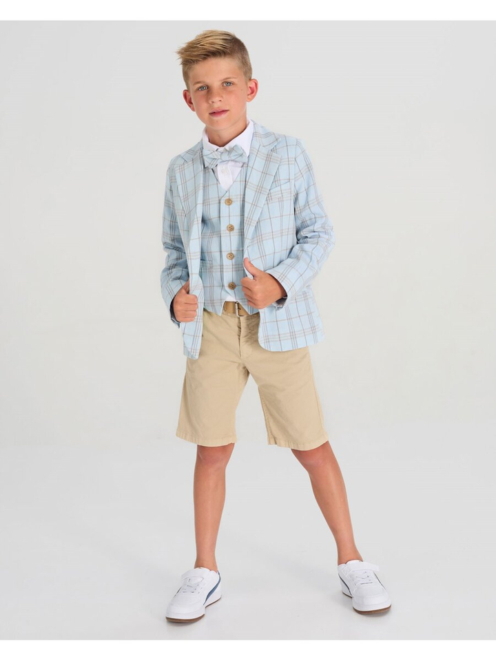 Blauw geruit blazer Otis Blue Bay 