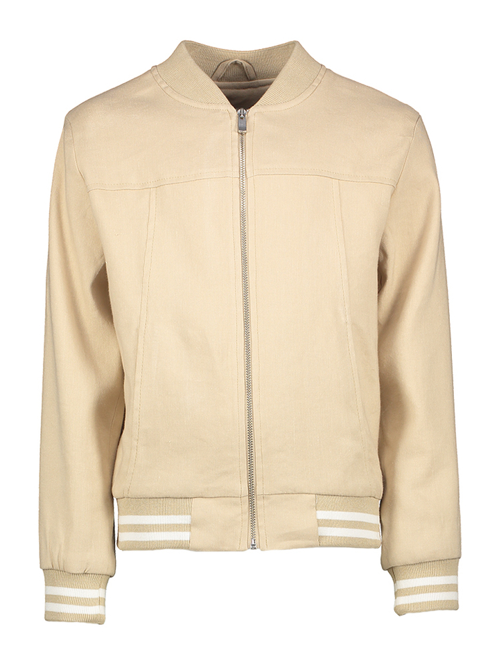 Beige linnen vest met rits Felix Blue Bay 