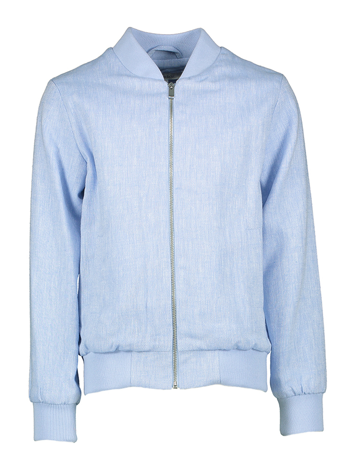 Blauwe communie vest met rits Floris Blue Bay 