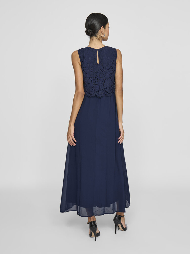 Donkerblauwe lange feestjurk Vimilina Vila 