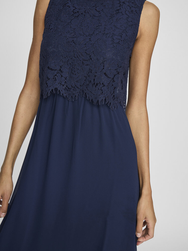 Donkerblauwe lange feestjurk Vimilina Vila 