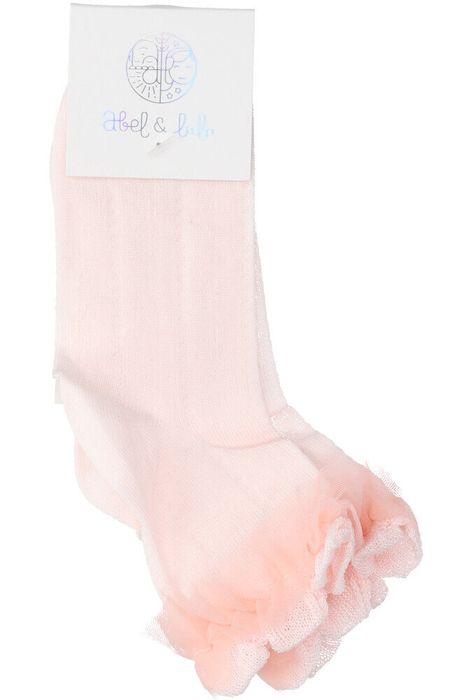 Roze sokken met kant communie Abel & Lula
