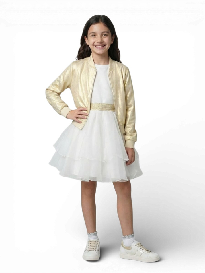 Goudkleurig vestje met rits Diamante Blu