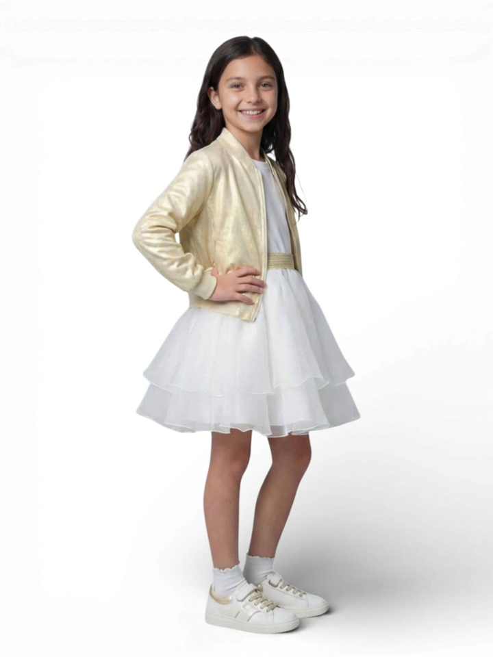 Goudkleurig vestje met rits Diamante Blu