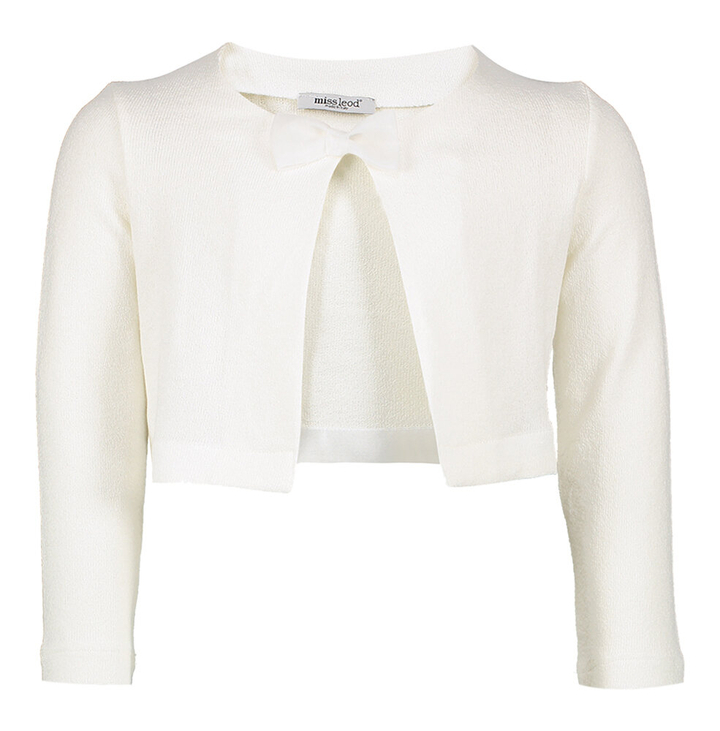 Wiite bolero met strikje Communie Miss Leod