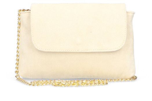 Beige handtas met gouden ketting Miss Leod