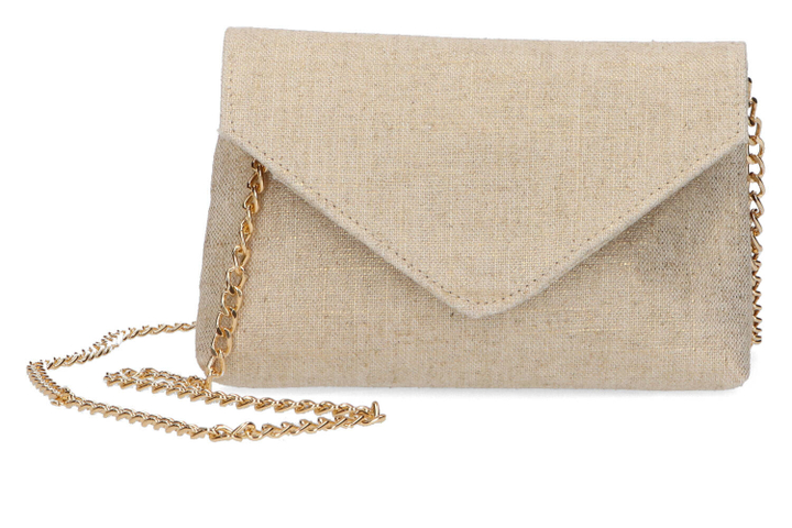 Goudkleurig handtasje met goudkleurige ketting Miss Leod