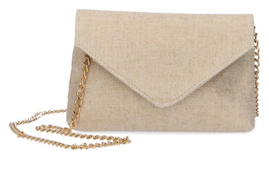 Goudkleurig handtasje met goudkleurige ketting Miss Leod