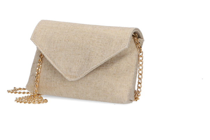 Goudkleurig handtasje met goudkleurige ketting Miss Leod