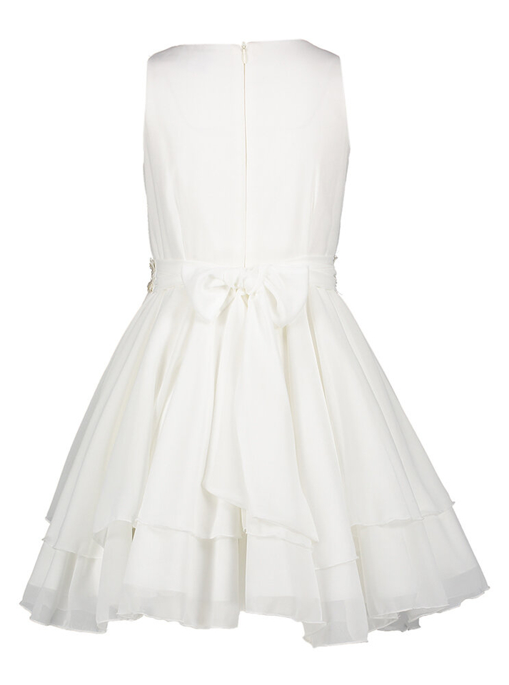 Ecru jurk met tailleband RTB 