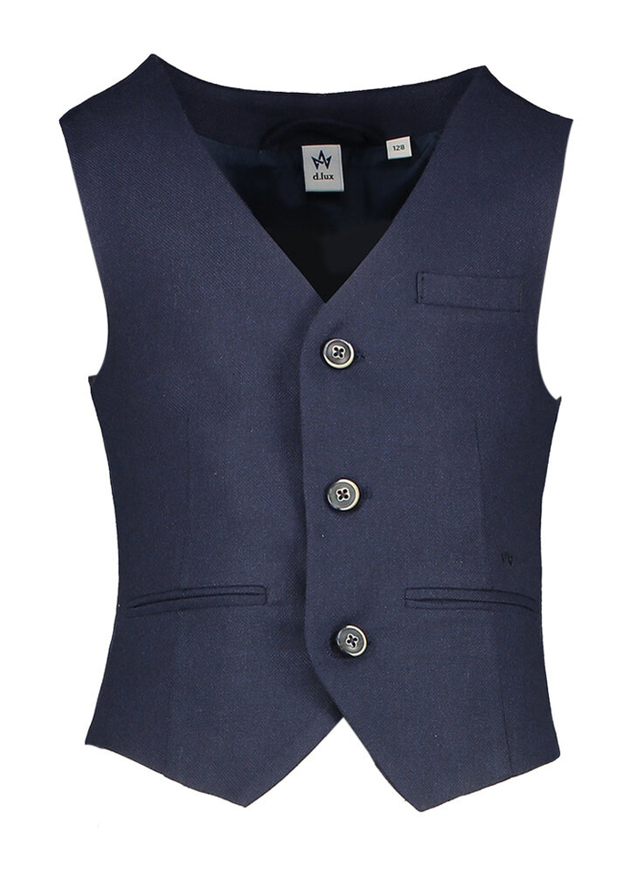 Donkerblauwe gilet met knopen Gunar D-Lux