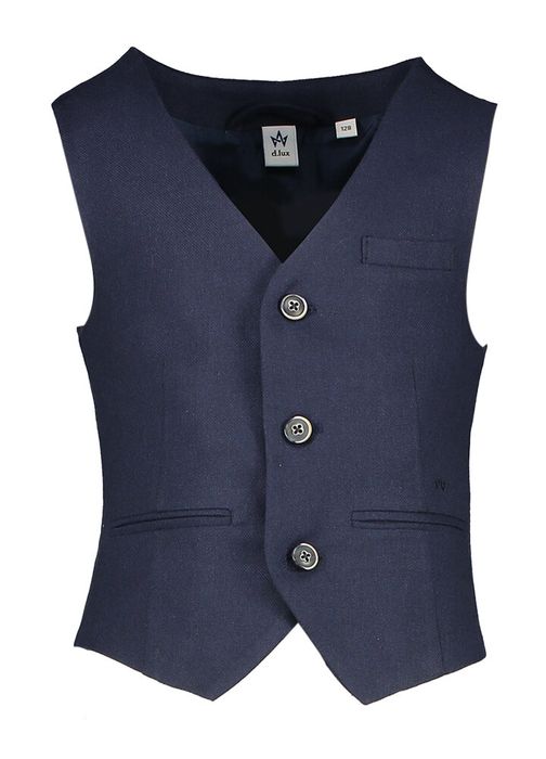 Donkerblauwe gilet met knopen Gunar D-Lux