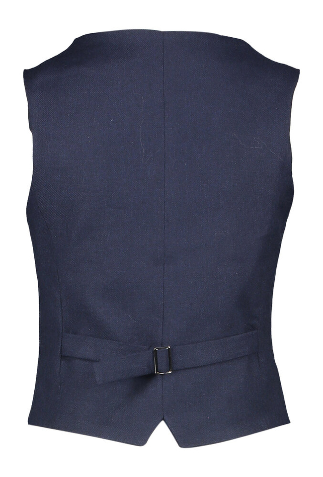 Donkerblauwe gilet met knopen Gunar D-Lux