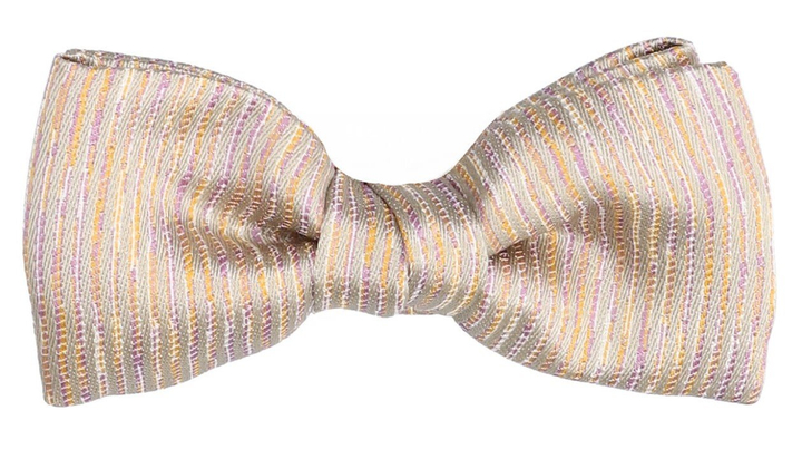 Beige vlinderdas met multicolor print Austin D-Lux