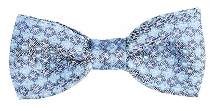 Blauwkleurige vlinderdas met print August D-Lux