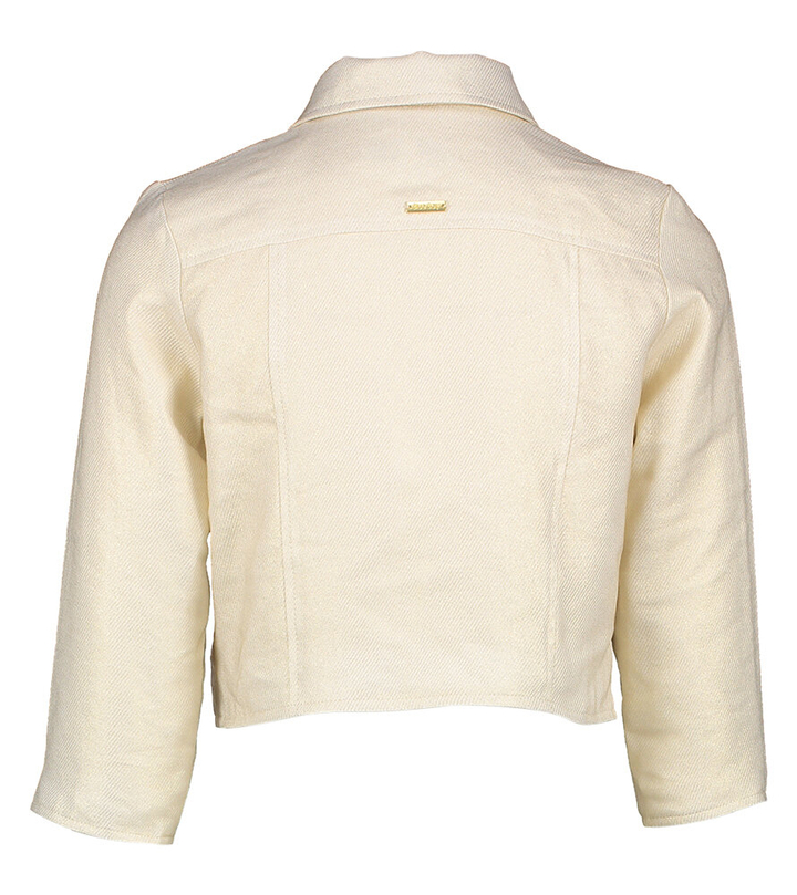 Beige vest met gouden glitterdraad en rits Robin Blue Bay