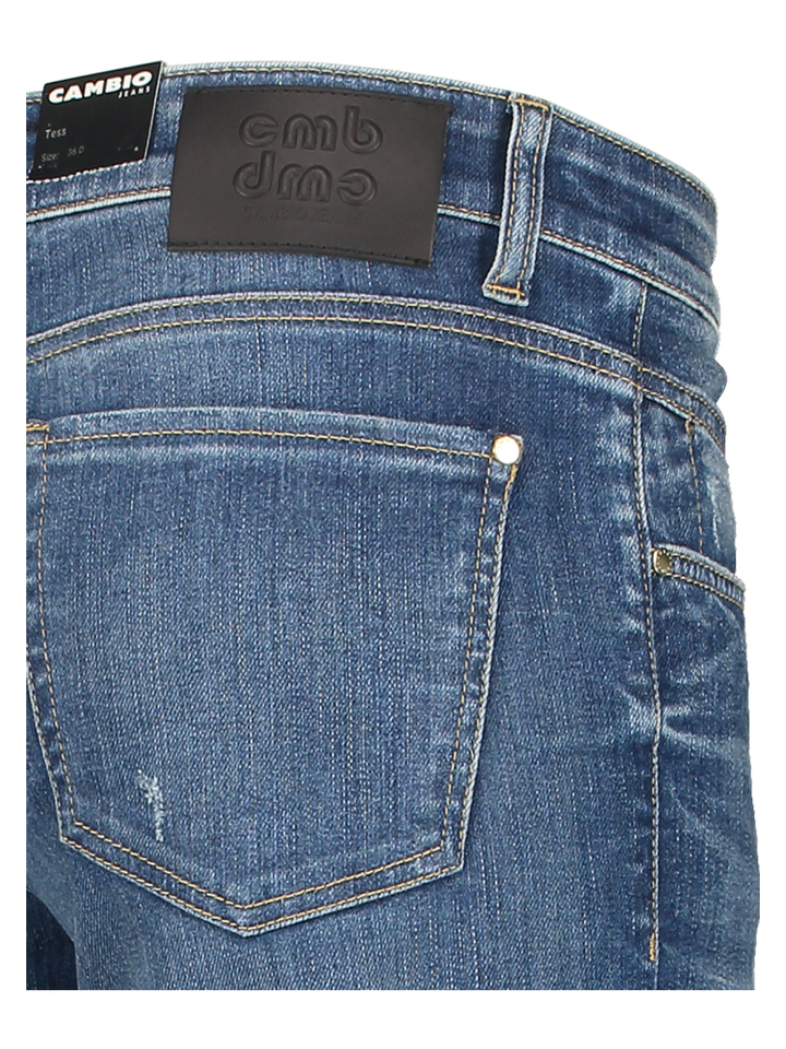 Blauwe straight fit jeans Tess Cambio