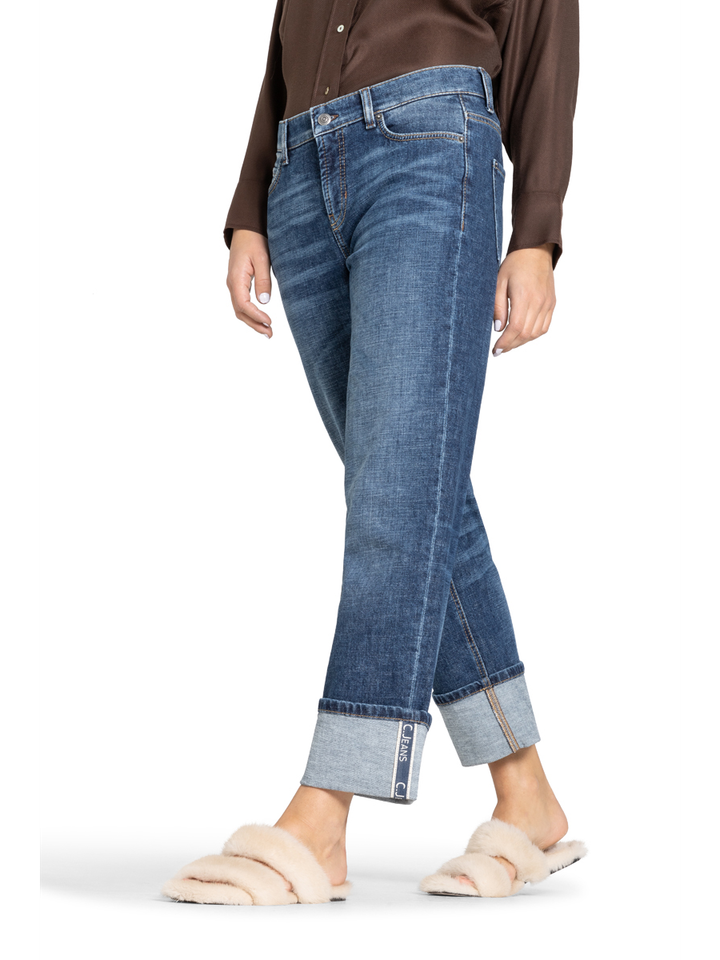 Jeans met omslag kerry straight Cambio
