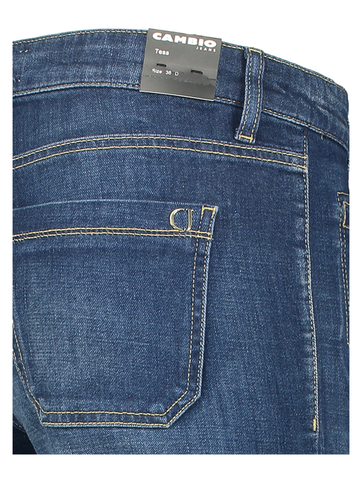 Blauwe straight fit jeans Tess Cambio 