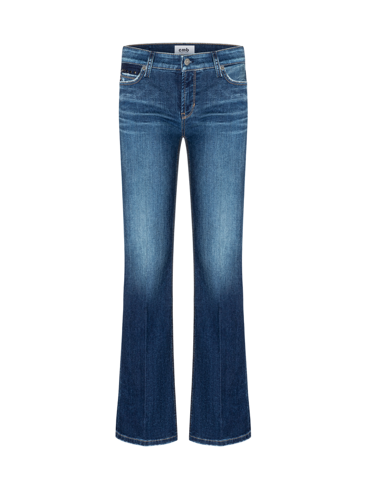Blauwe flared fit jeans Paris Cambio