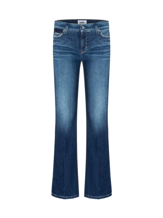 Blauwe flared fit jeans Paris Cambio