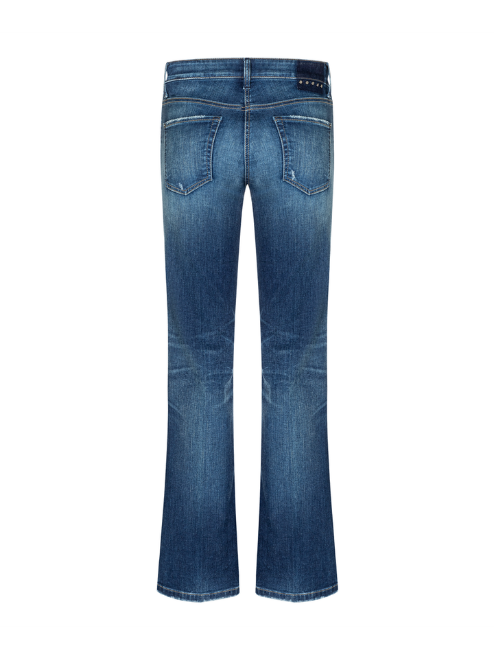 Blauwe flared fit jeans Paris Cambio