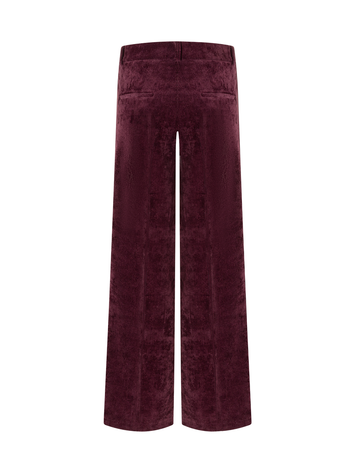 Bordeaux ribfluwelen broek Amelie Cambio