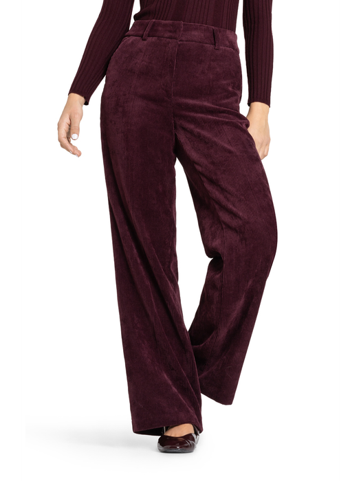 Bordeaux ribfluwelen broek Amelie Cambio