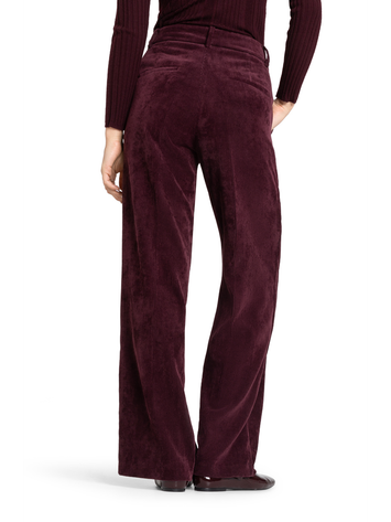 Bordeaux ribfluwelen broek Amelie Cambio